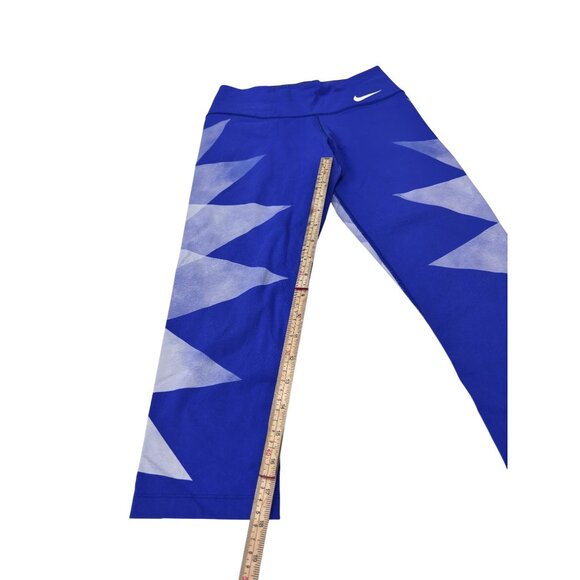 Nike Dri-Fit Womens XS Blue Geometric Leggings - Picture 5 of 8